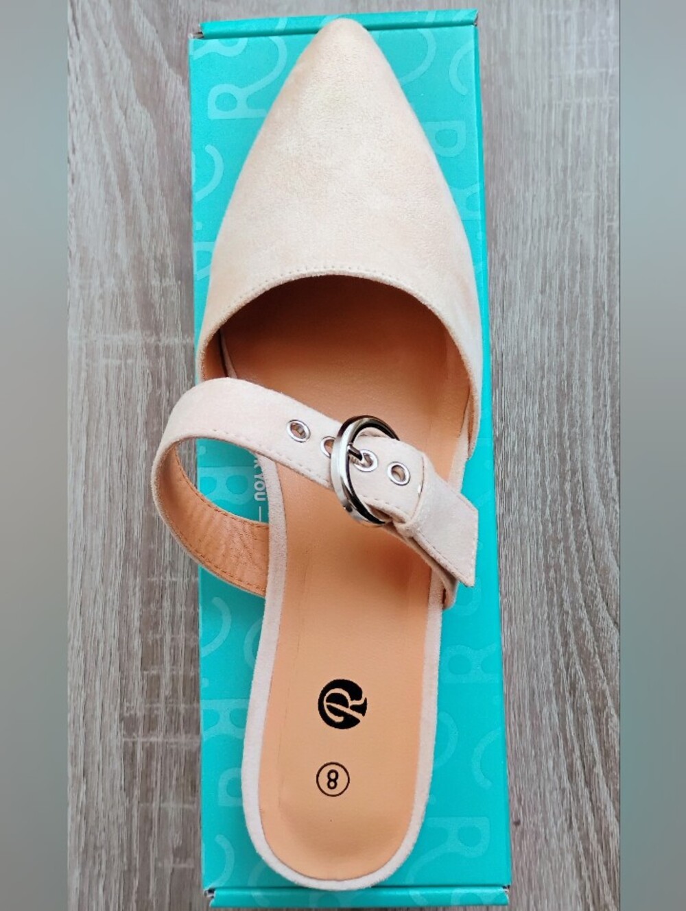Women’s Beige Suede Buckle Sandals